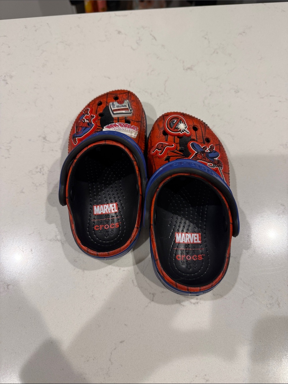 CROCS Kids Spider-Man Red and Blue Clogs - Picture 2 of 6